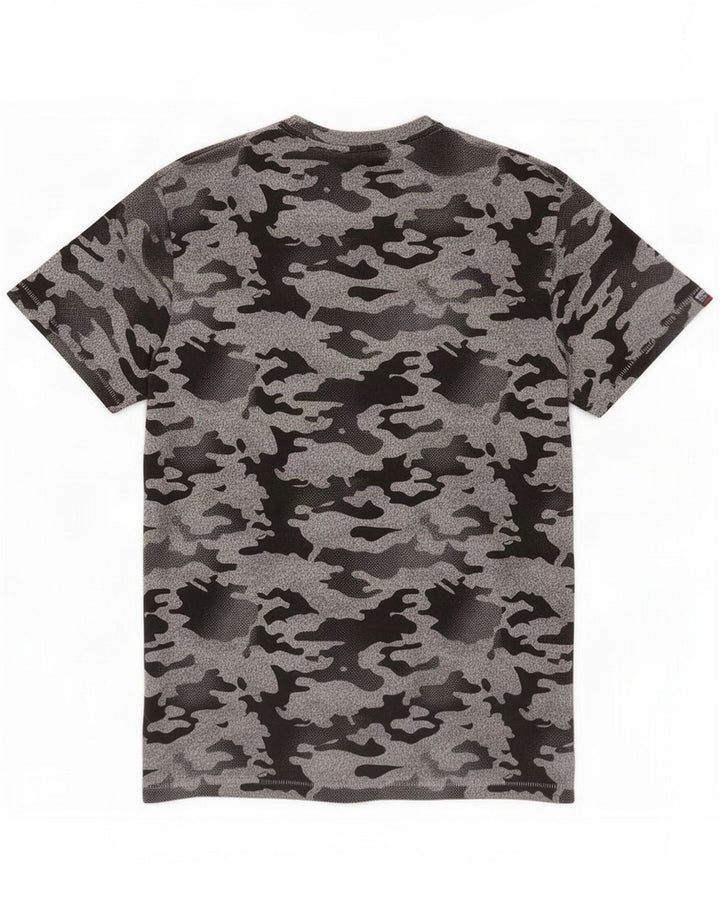 Superdry Tricou pentru bărbați Top Medium Gri Camuflage Bumbac