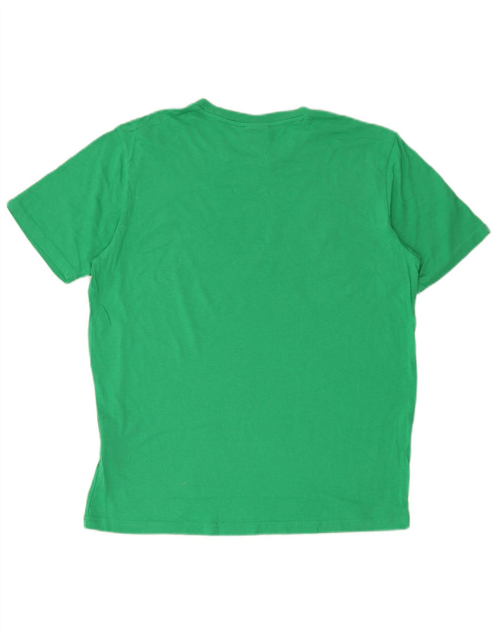 Tricou grafic pentru bărbați Champion Top din bumbac verde mediu