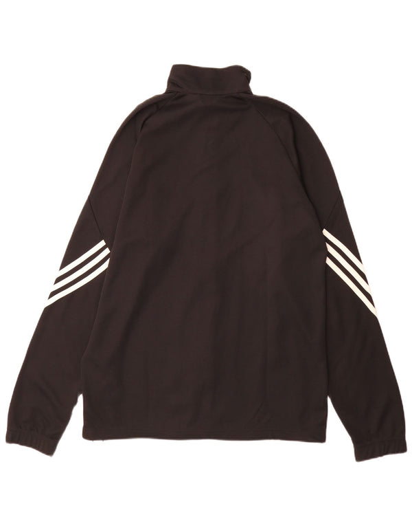 Jachetă de top pentru trening Adidas Climalite pentru bărbați, poliester mediu negru