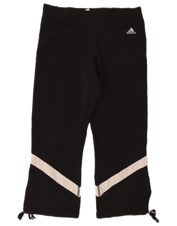 Leggings Capri Adidas pentru femei UK 14, mare, negru, poliester color bloc