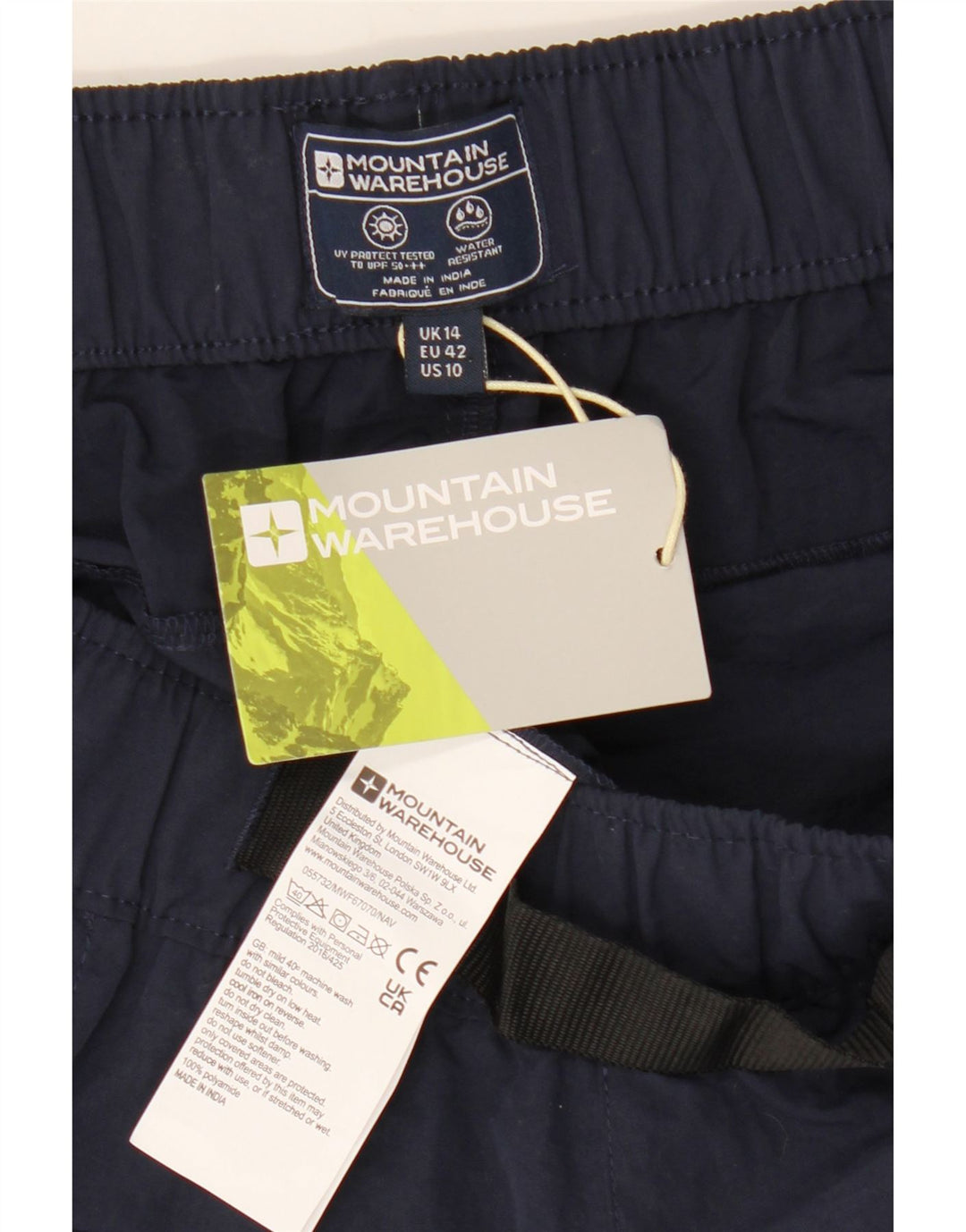 Mountain Warehouse Pantaloni scurti sport pentru femei UK 14, mari, bleumarin, poliamidă