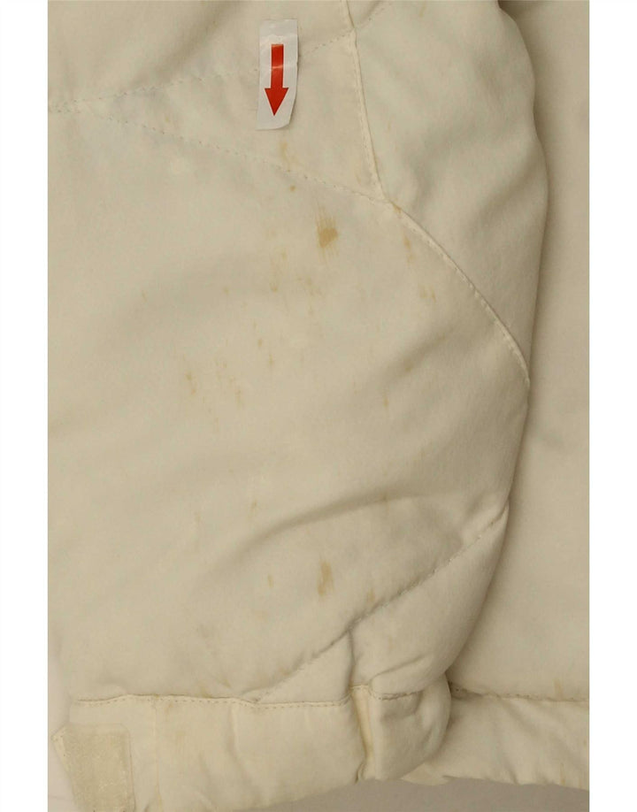 Jachetă căptușită cu glugă The North Face pentru femei UK 14 Medium White Nylon