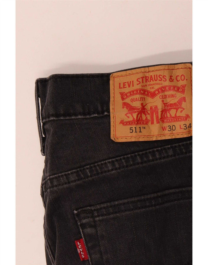 Blugi Levi's 511 Slim pentru bărbați W30 L30 bumbac negru