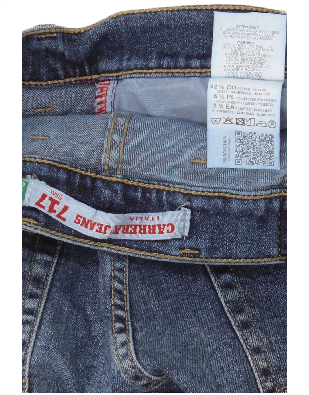 Blugi pentru bărbați Carrera 717 Slim IT 48 Medium L33 L32 Bumbac albastru