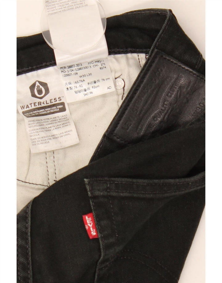 Blugi slim pentru bărbați Levi's W30 L30 bumbac negru