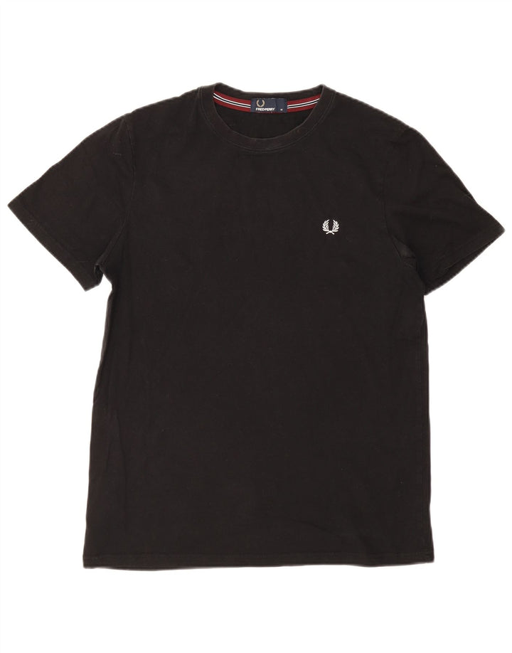 Fred Perry Tricou Bărbați Top Mediu Negru Bumbac
