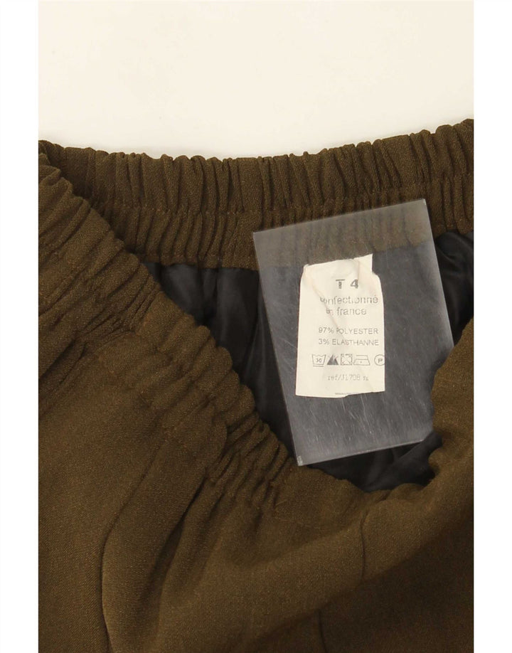 Fustă A-Line Vintage pentru femei W28 Medium Kaki Poliester