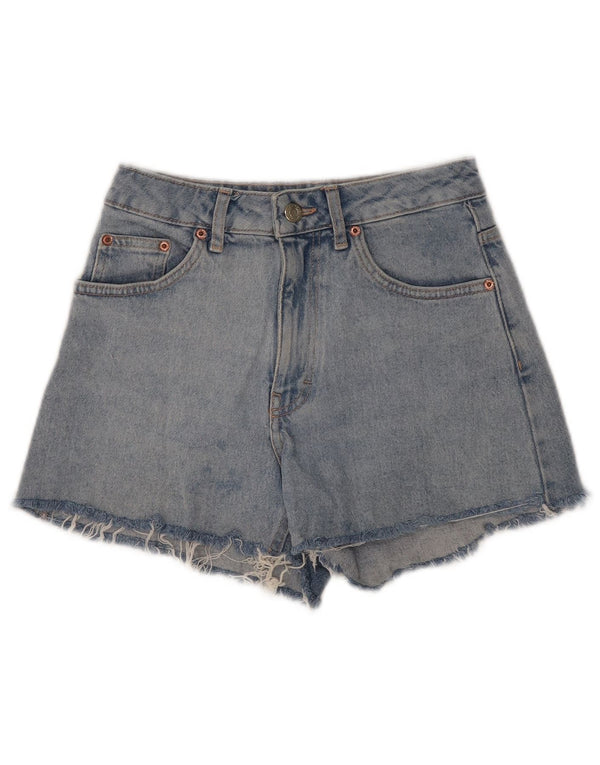 Pantaloni scurți Topshop Mom Denim pentru femei UK 8 Small W25 Blue