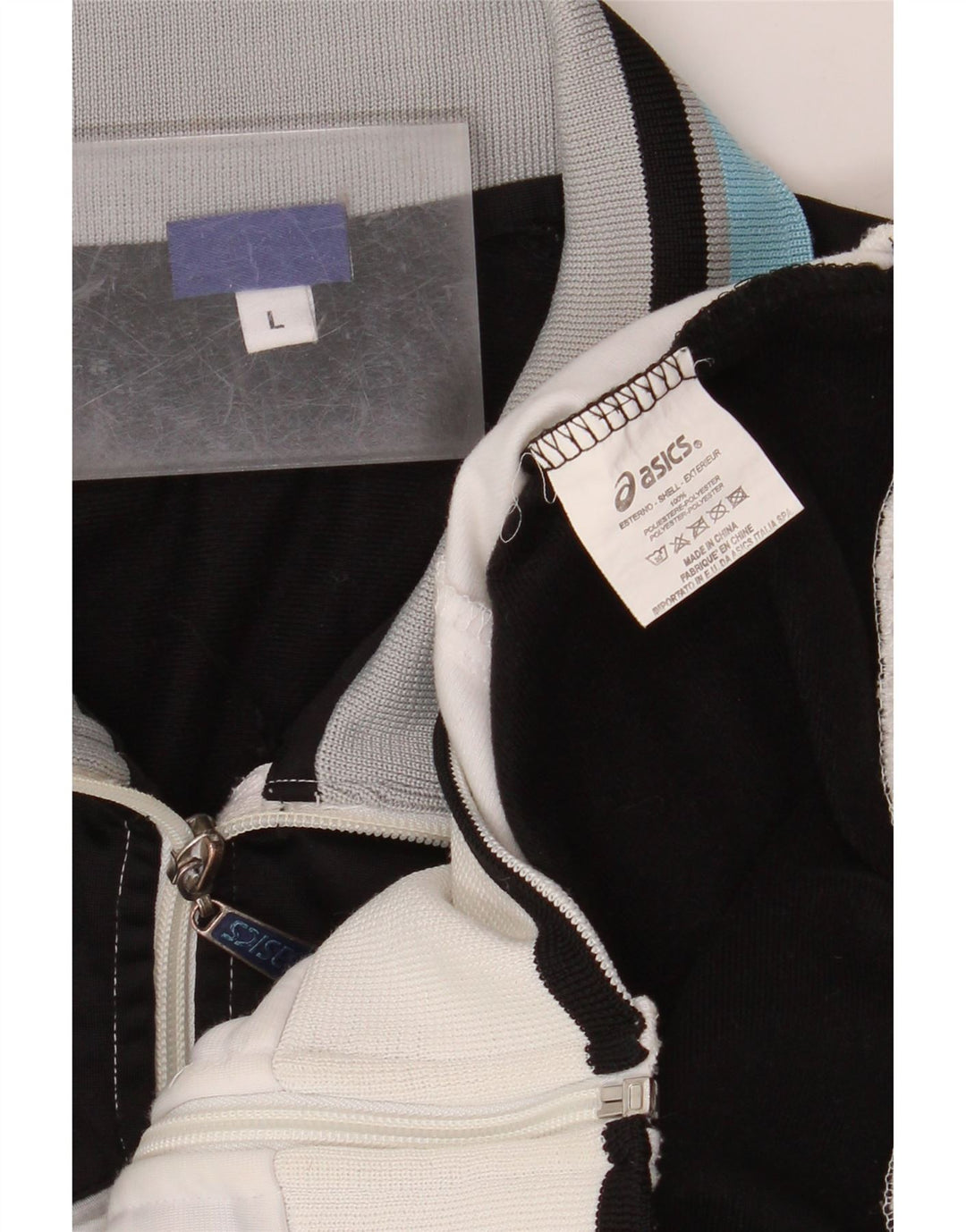 Jachetă de top pentru trening ASICS pentru bărbați, mare, alb, din poliester