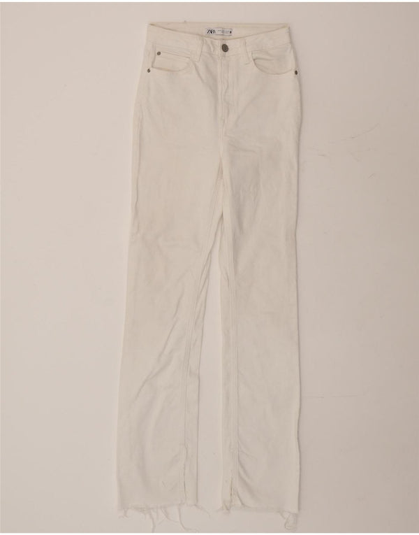 Blugi slim dama Zara EU 36 XS W26 L32 Bumbac alb