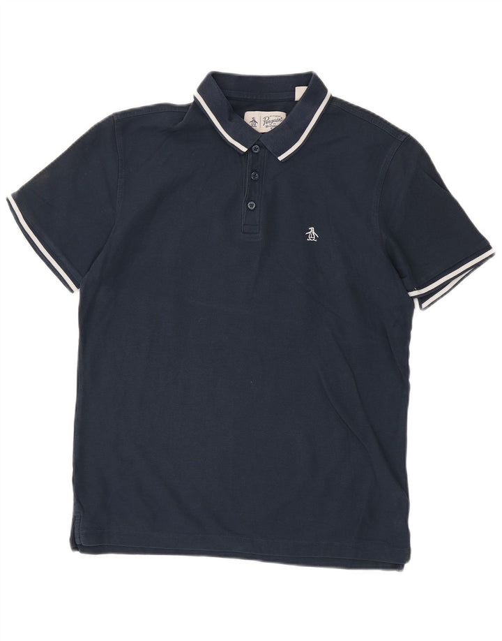 Tricou polo pentru bărbați Penguin, bumbac mediu albastru bleumarin