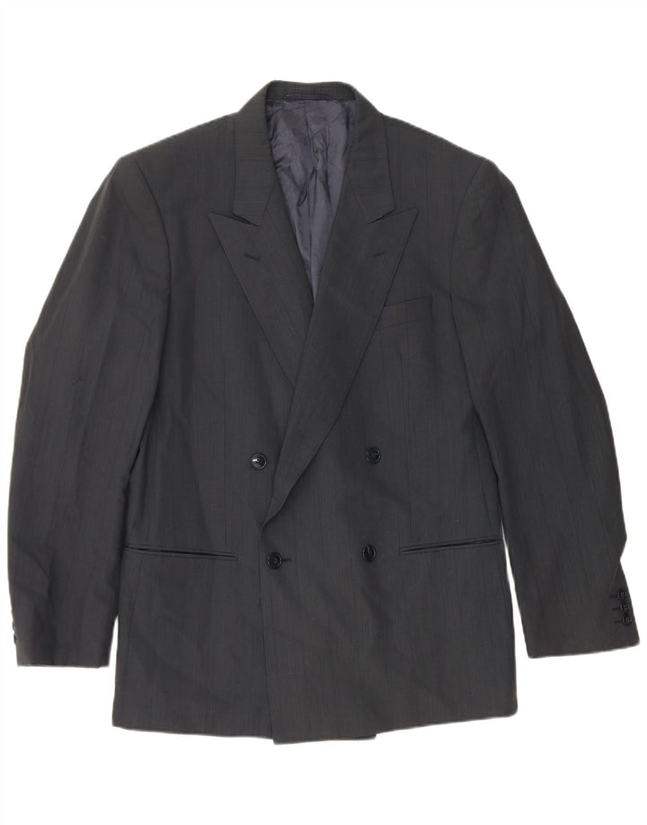 Mario Zegna Jachetă pentru bărbați cu dublu piept IT 48 Lână medie bleumarin