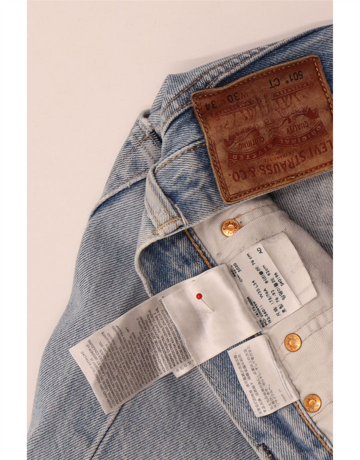 Blugi drepti pentru bărbați LEVI'S 501 CT L30 L30 Bumbac albastru