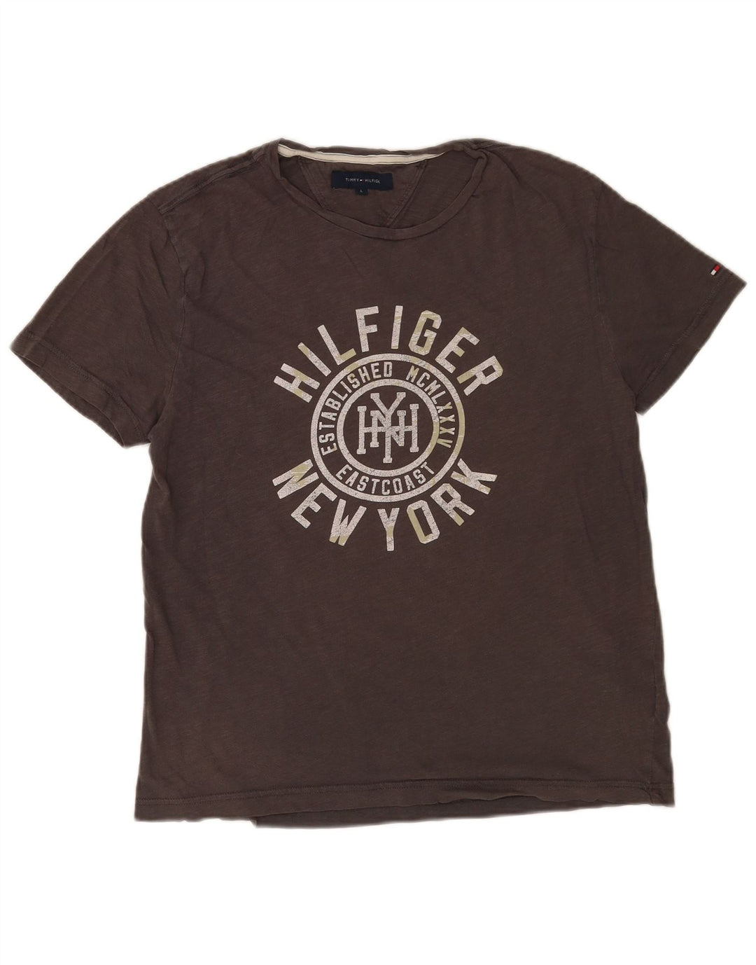 Tricou grafic Tommy Hilfiger pentru bărbați Top mare bumbac gri