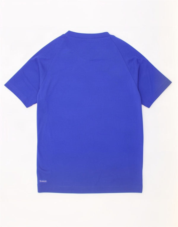 Tricou Adidas Climalite pentru baieti Top 9-10 ani poliester albastru