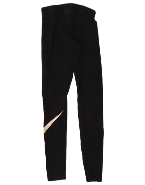 Leggings grafic Nike pentru femei UK 4 XS bumbac negru
