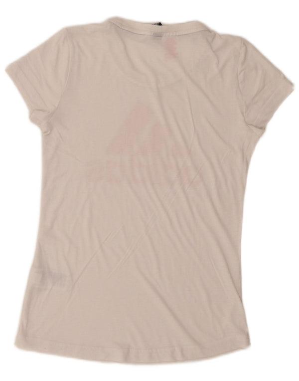 Tricou grafic Adidas Fete Top 14-15 Ani Poliester Alb