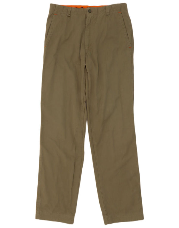 Pantaloni cargo drepți pentru bărbați cu fermoar IT 48 Medium L32 L34 Kaki Bumbac