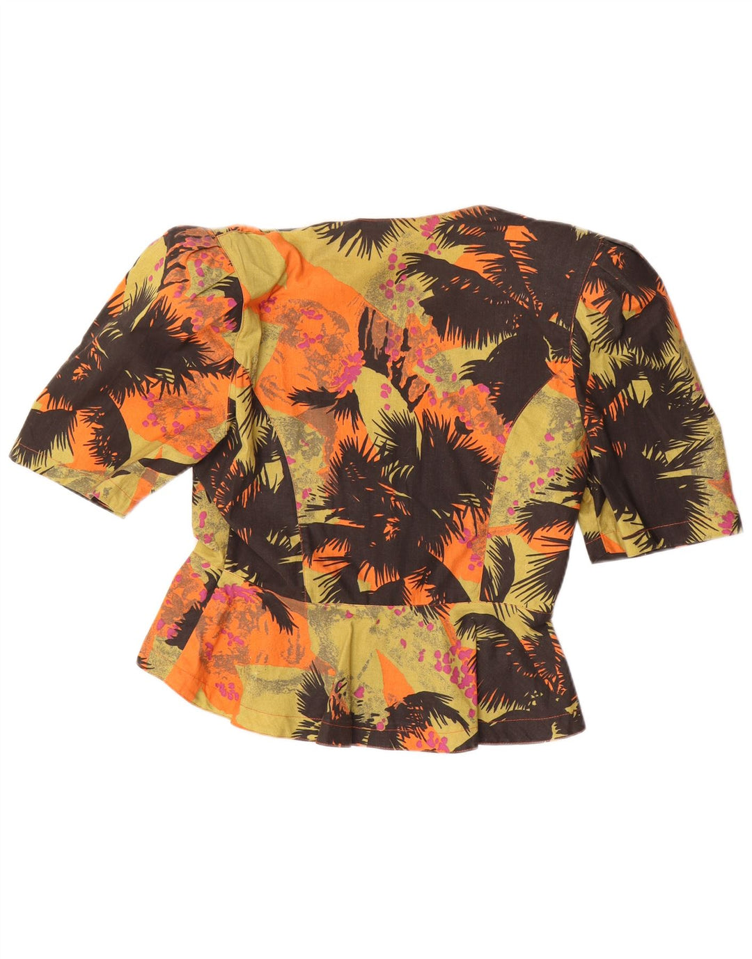 Bluză cămașă cu model abstract pentru femei VINTAGE UK 14 Medium Multicolor