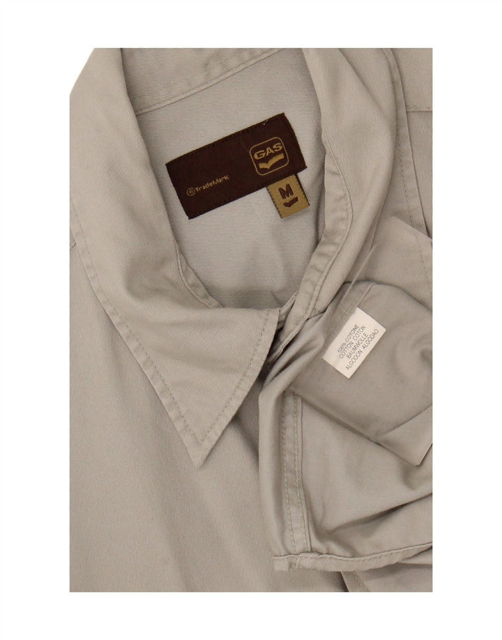 GAS Mens Shirt Medium Grey Cotton Vintage Gas and Second-Hand Gas from Messina Hembry 