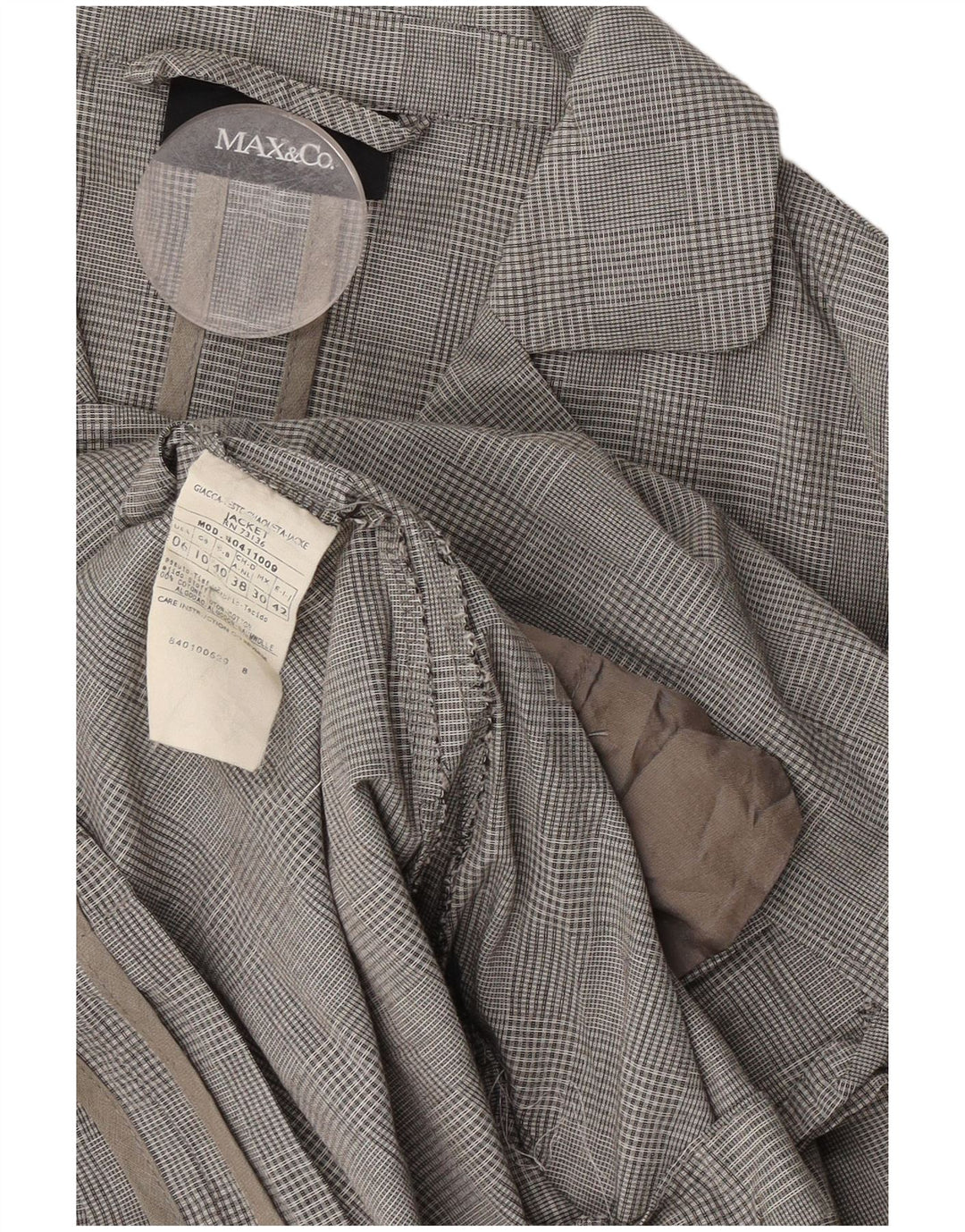 Max & Co. Costum 2 piese pentru femei cu mâneci 3/4 UK 12 Medium W30 L31 Gri Check