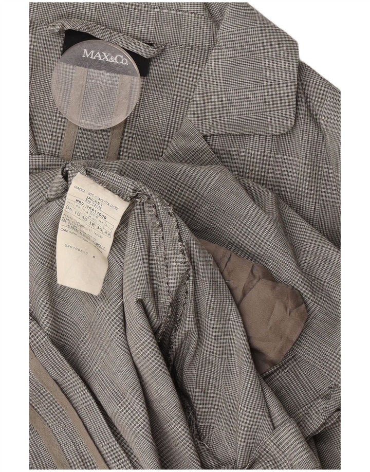 Max & Co. Costum 2 piese pentru femei cu mâneci 3/4 UK 12 Medium W30 L31 Gri Check