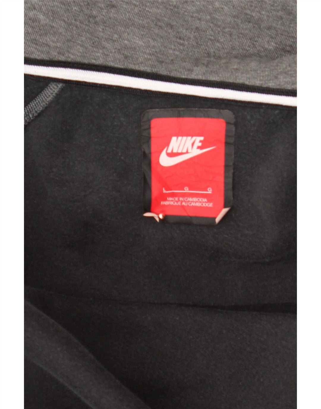 Pulover Nike pentru bărbați, cu fermoar, din bumbac mare, gri pete
