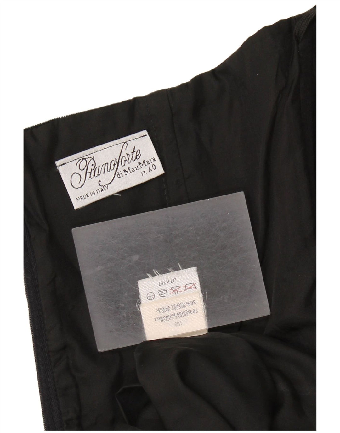 MAX MARA Rochie pentru femei Pianoforte din catifea fără bretele IT 40 Bumbac negru mic