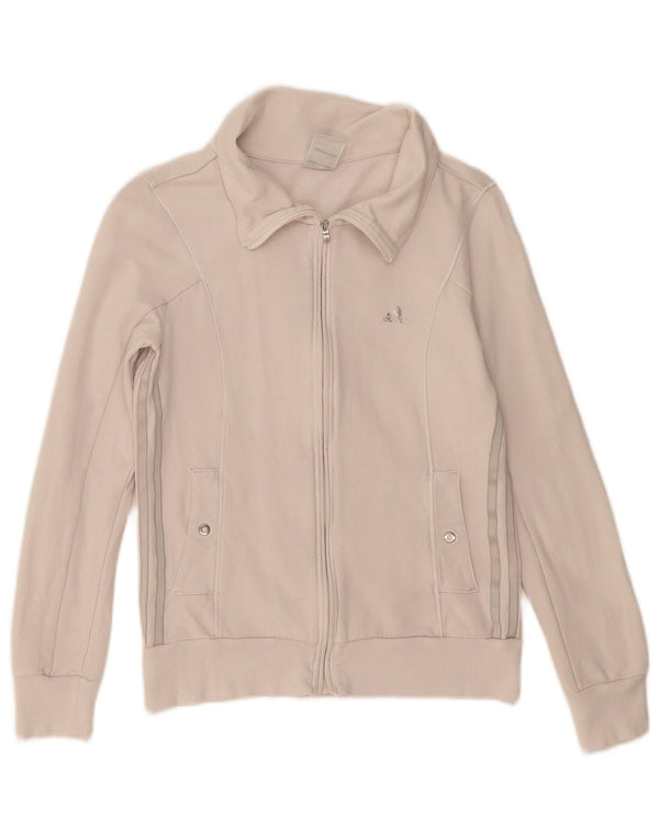 Jachetă de trening pentru femei ADIDAS UK 10 Bumbac alb mic