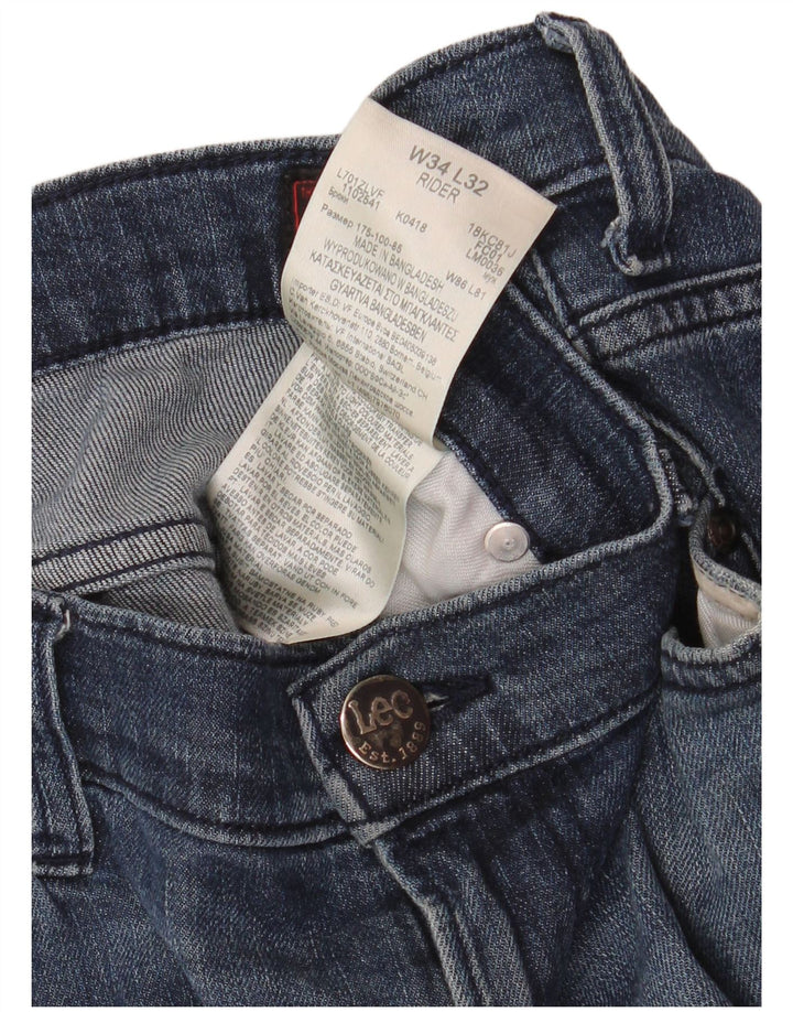 Blugi Lee Rider Slim pentru bărbați W34 L32 Bumbac albastru