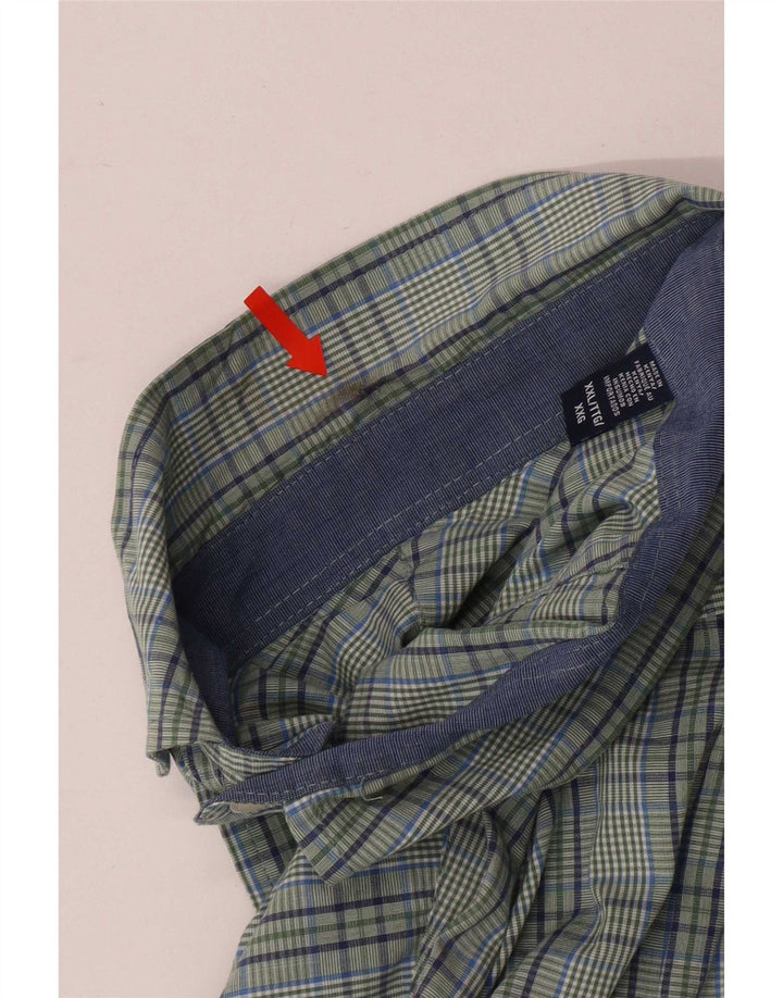 Cămașă Izod pentru bărbați, cu tăiere obișnuită, 2XL, bumbac verde check
