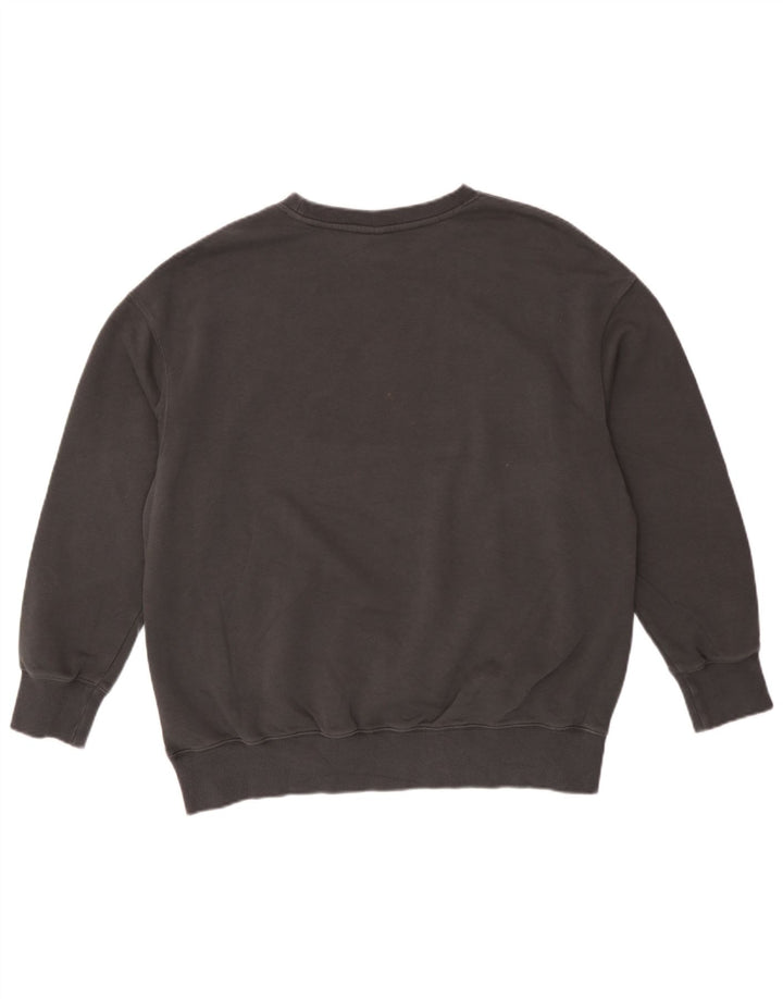 Pulover supradimensionat cu grafic Nike pentru femei UK 14 Bumbac gri mediu