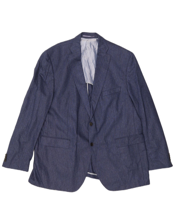 Jachetă pentru bărbați Guy Laroche, cu 2 nasturi, UK 42 XL, bleumarin, mătase în oase