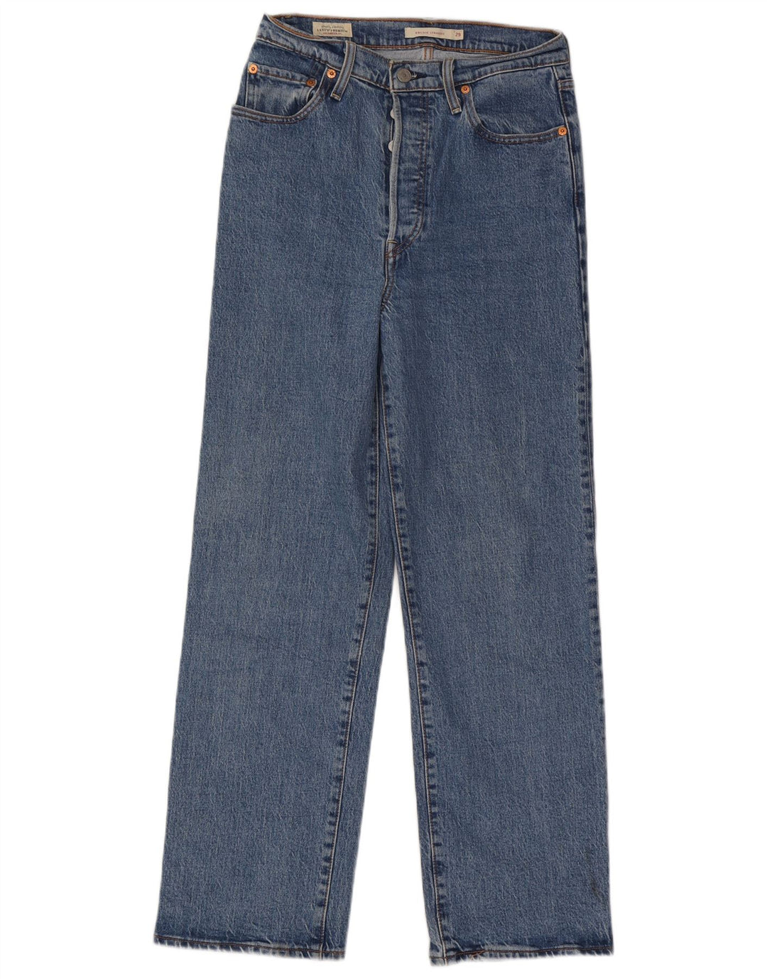 Blugi drepti pentru femei Levi's Ribcage W29 L28 Bumbac albastru