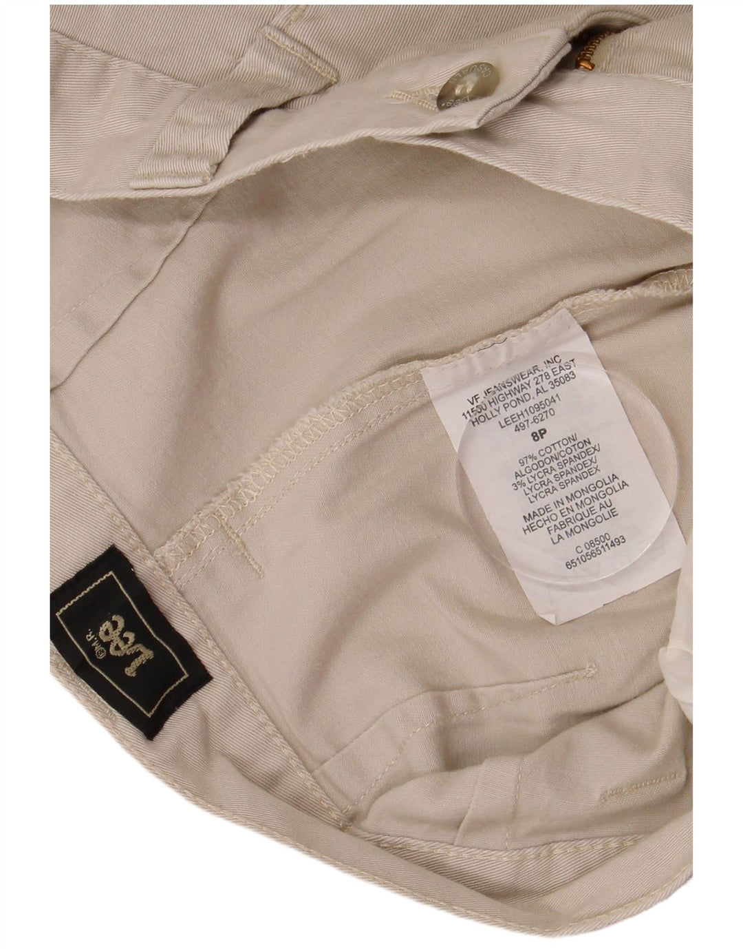 Pantaloni scurți casual pentru femei Lee US 8 Medium W28 Bej Bumbac