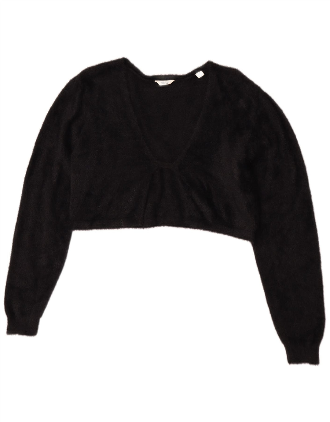 Jack Wills Pulover Bolero pentru femei UK 12, bumbac mediu negru