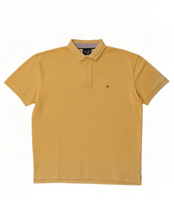 Tricou polo Tommy Hilfiger pentru bărbați XL, bumbac galben