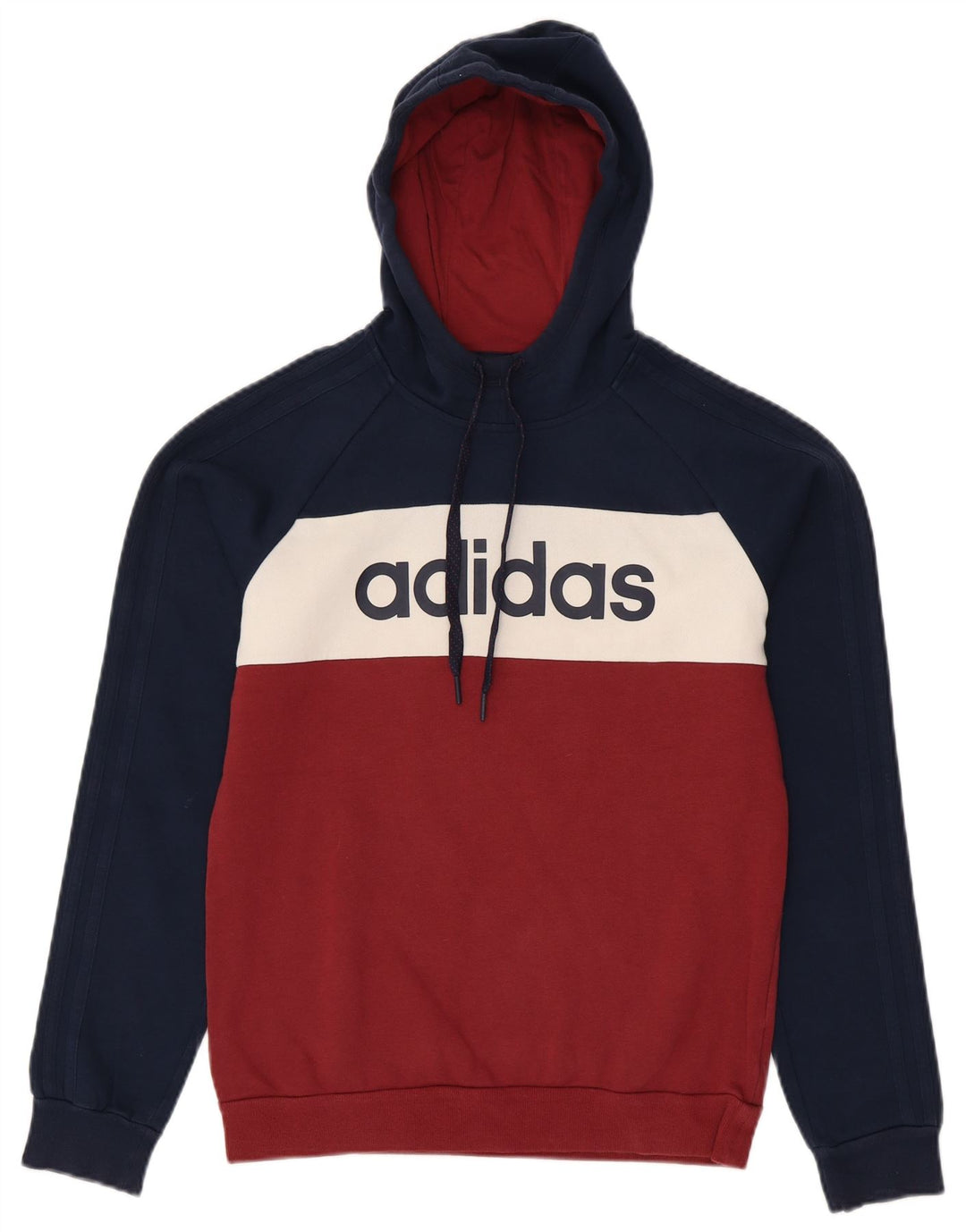 Pulover ADIDAS pentru bărbați cu capota cu grafică, albastru marin, color block