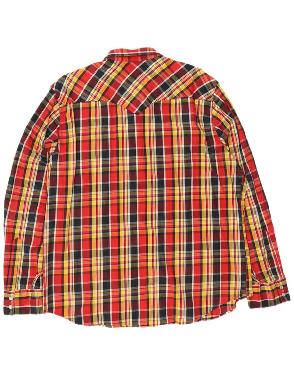 Cămașă pentru bărbați Levi's cu carouri 2XL, bumbac cu carouri multicolore