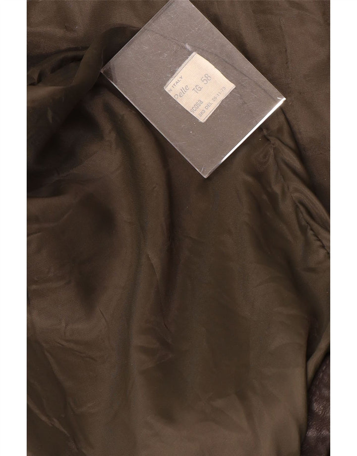 Jachetă de piele pentru bărbați VINTAGE UK 40 Maro din piele maro