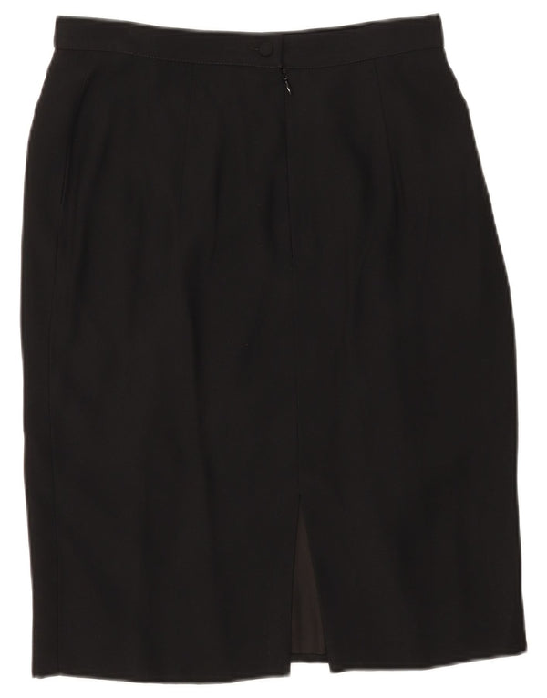 Fusta dreaptă pentru femei VINTAGE cu talie înaltă IT 46 Large W29 Acetat negru
