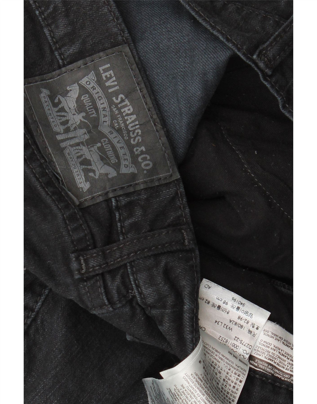 Blugi slim pentru bărbați Levi's W32 L34 bumbac negru