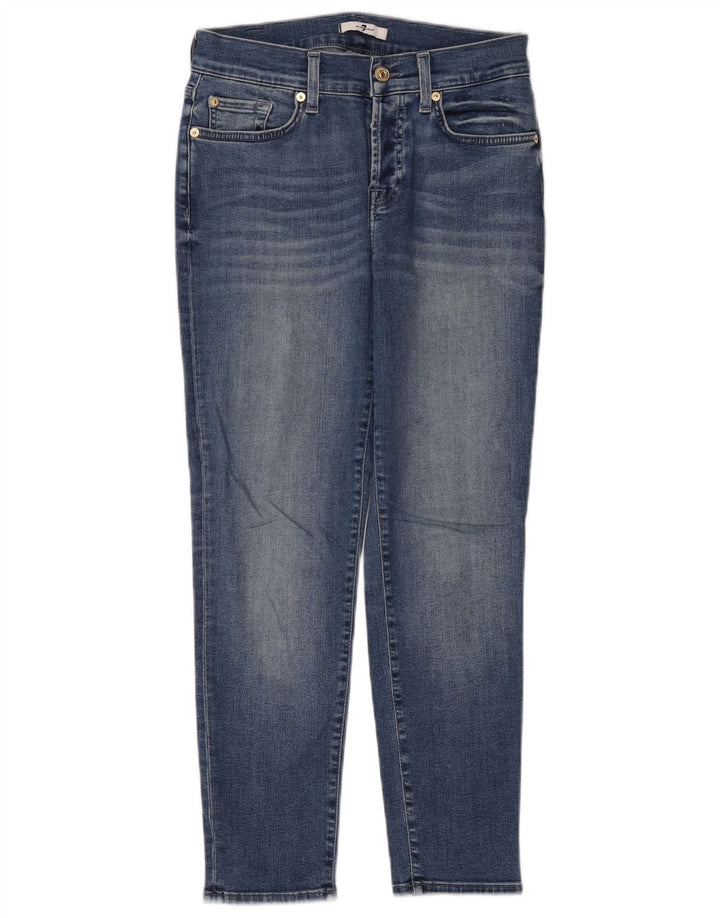 Blugi slim pentru femei 7 For All Mankind L32 L27 Bumbac albastru