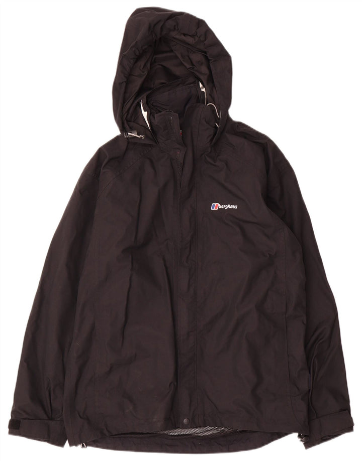 Jachetă de ploaie cu glugă pentru femei Berghaus UK 12 Medium Black Nylon