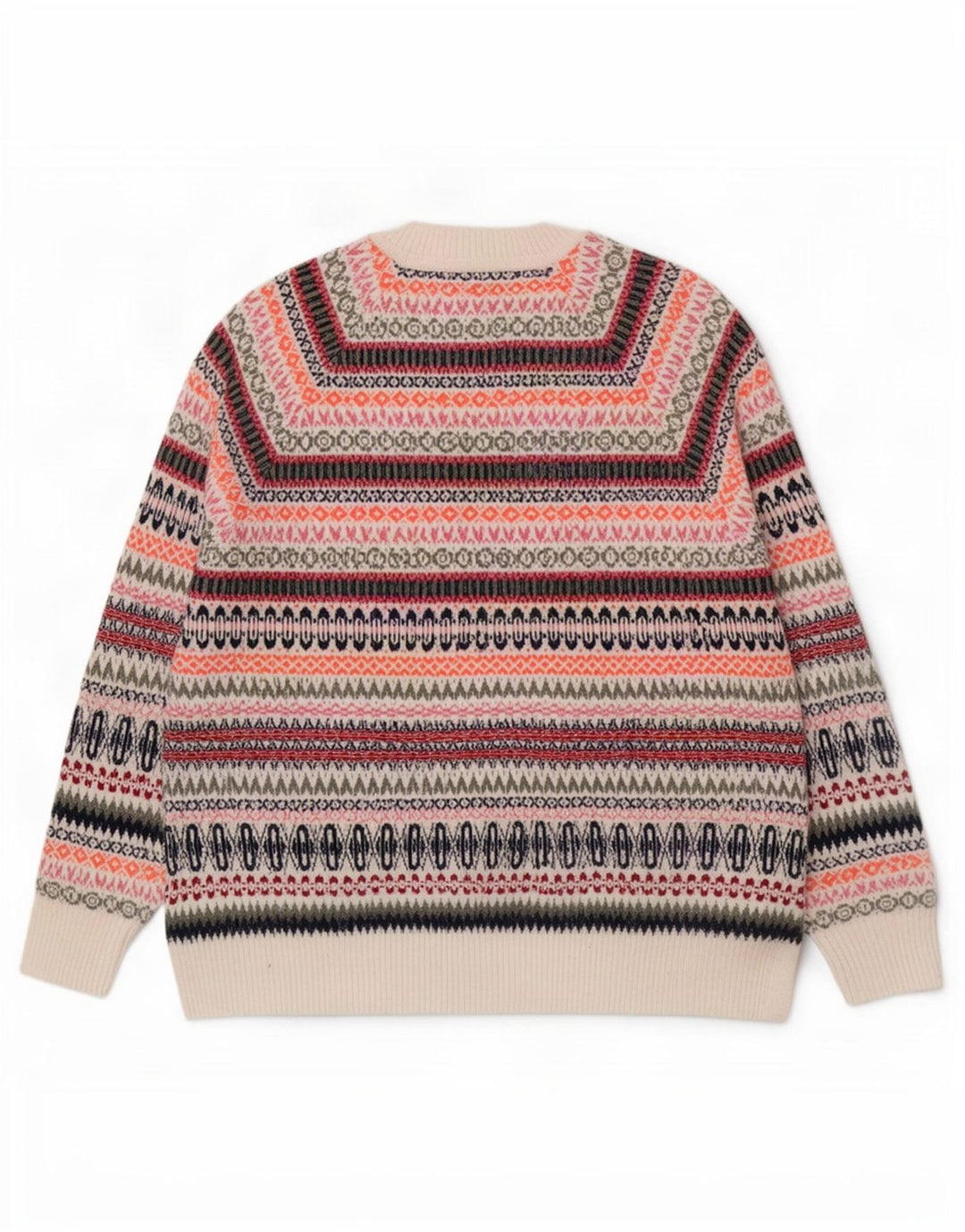 Pulover pentru bărbați Marks & Spencer, cu gât de barcă, Fair Isle, mare, multicoloră