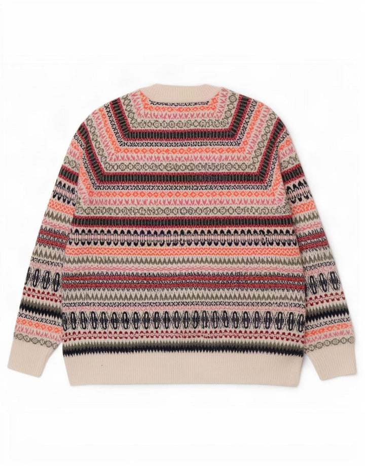 Pulover pentru bărbați Marks & Spencer, cu gât de barcă, Fair Isle, mare, multicoloră