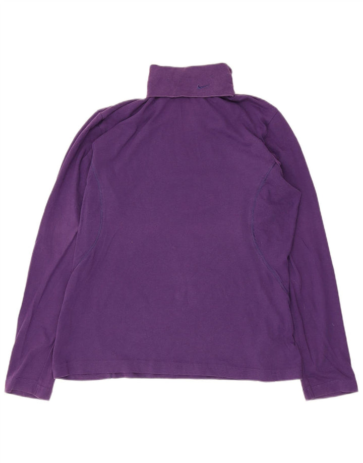 Top cu gât rulat Nike pentru femei cu mânecă lungă mare violet