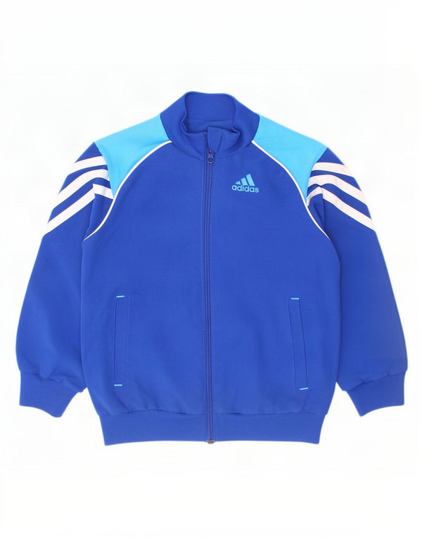 Jachetă pentru trening Adidas pentru băieți 2-3 ani, albastru, poliester
