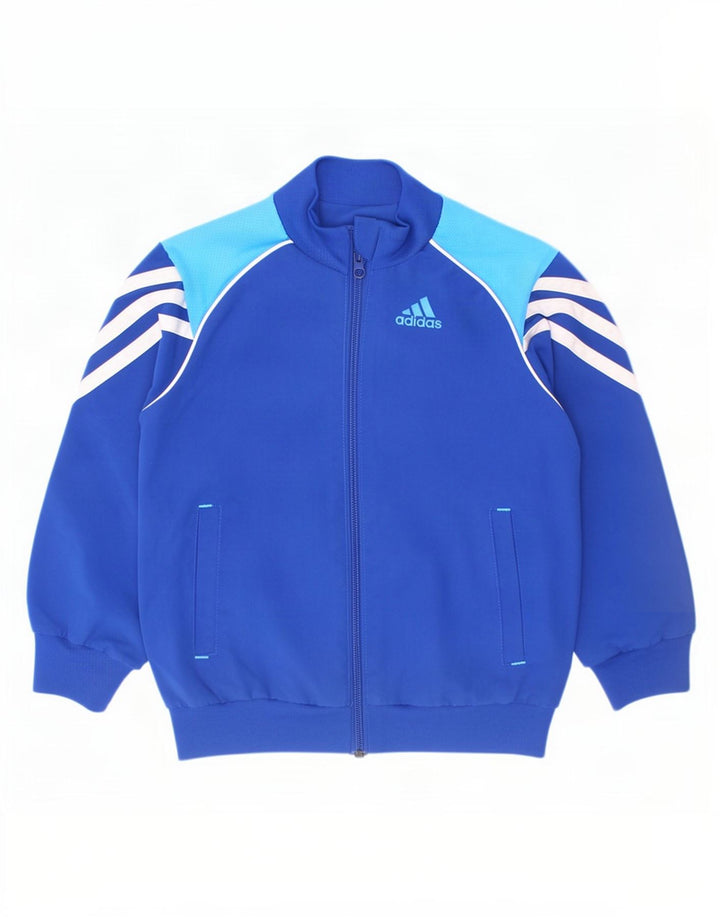 Jachetă pentru trening Adidas pentru băieți 2-3 ani, albastru, poliester