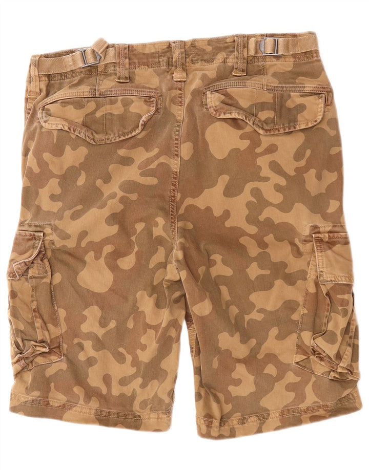 Pantaloni scurți cargo pentru bărbați SUPERDRY W32, bumbac camuflaj maro mediu